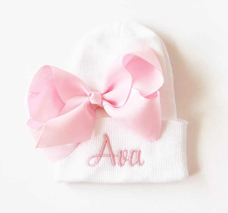 Hospital Hat Personalized for Newborn Girl Baby Girl Hospital Etsy