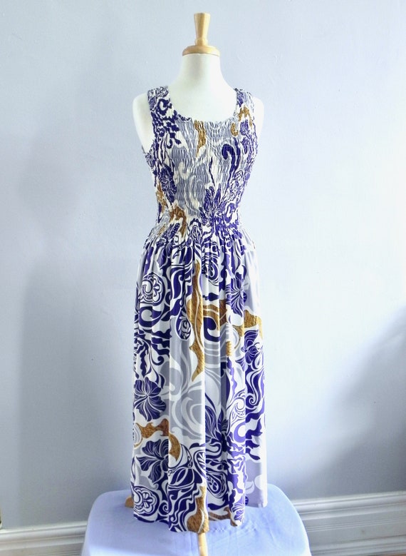 Vintage Dress Rayon Hawaiian Dress Med Lg XL XXL 3