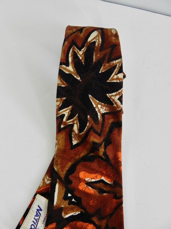 Vintage 60s Tapa Hawaiian Tiki Tie - image 7