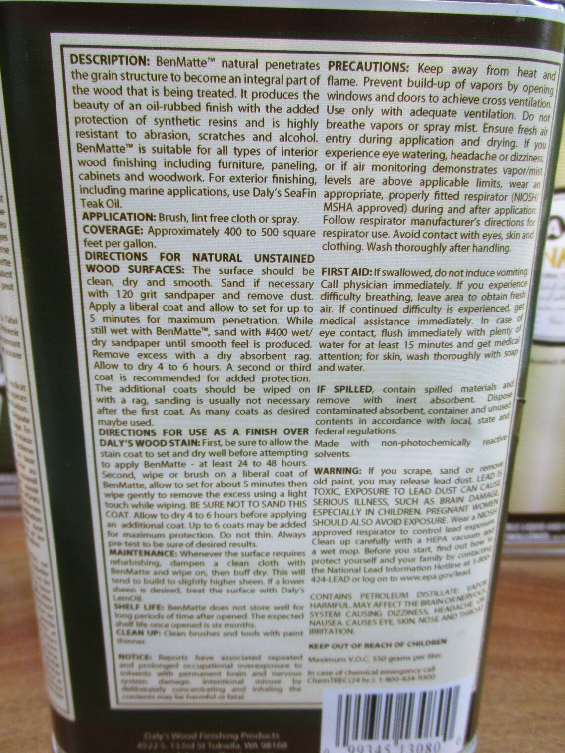 True Tung Oil With Dryer Oil Based Tung Oil by Dalys for Etsy