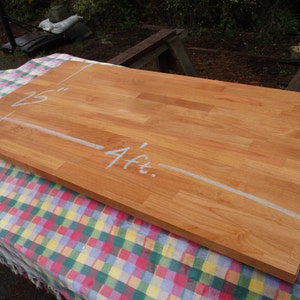 25 wide and 30 wide Pacific Alder butcherblock, butcher block hardwood desk, counter, coffee table, standing hardwood desk, unfinished. image 3