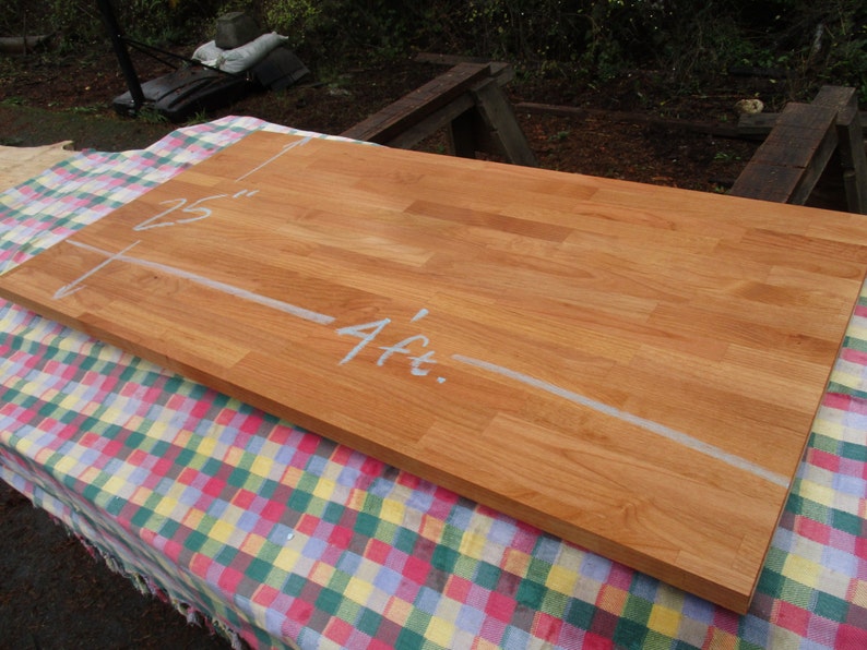 25 wide and 30 wide Pacific Alder butcherblock, butcher block hardwood desk, counter, coffee table, standing hardwood desk, unfinished. image 3