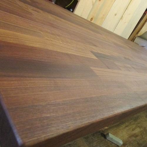 Butcher Block Walnut , solid Black  walnut desk / Walnut Desk/ butcher block ,Solid walnut shown w Deep rich Matte w/Tung oil finish, walnut