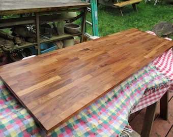 Butcher Block Walnut  Desk,4 ft to 8ft, walnut counter top /desk  or coffee table, Walnut , black walnut desk/ office desk, table,cafe table