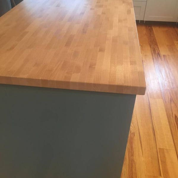 ALDER wood butcher block desk, island, counter top, work station,  Standing desk, kitchen table, nook table, solid alder wood top, cafe top