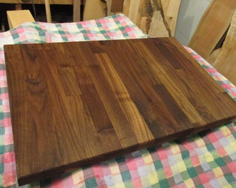 Mini Black Walnut Butcher Block - great food display board, soft routered edges,  great cutting board or display your wares!  shown