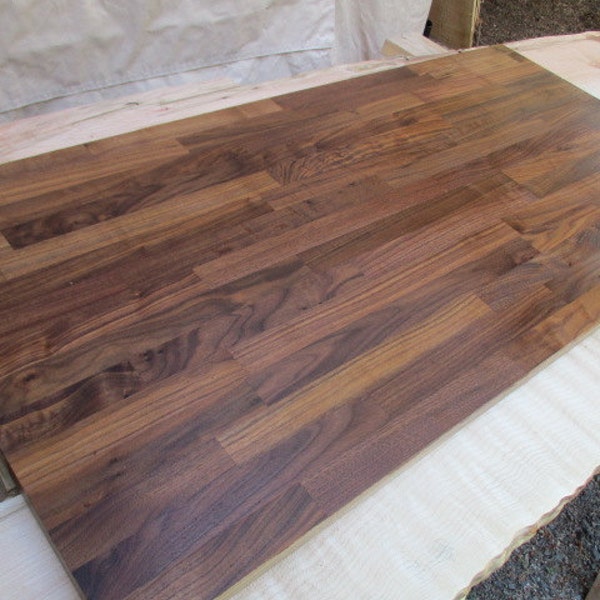Butcher Block Walnut Desk top  25 &quot; and 30 &quot; wide tops, many legnths ,sit stand desktop / coffee table ,butcher block walnut, solid walnut.