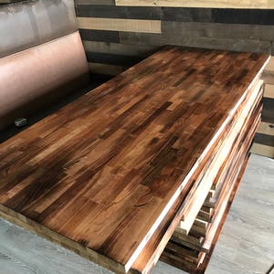 25 wide and 30 wide Pacific Alder butcherblock, butcher block hardwood desk, counter, coffee table, standing hardwood desk, unfinished. image 1