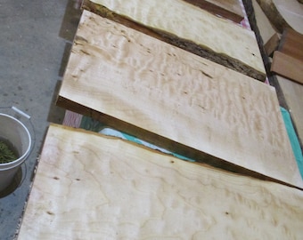Maple Planks ( large) ,boards of figured maple ( quilt, flame, burl etc) figured maple, maple boards, maple hobby wood, craftwood, maple