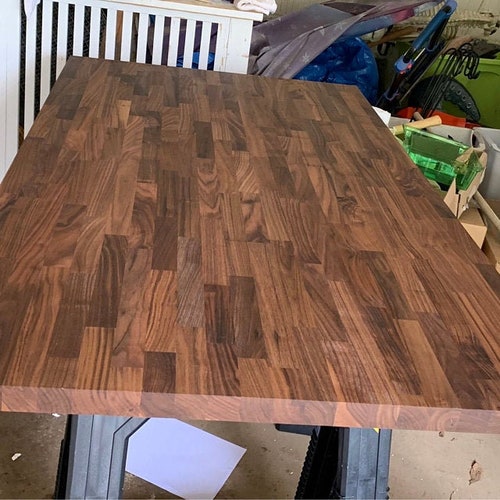 Pretty Walnut Butcher Block Desktop 25 30 X 48 To 72 Pretty Walnut Butcher Block Desktop 25, Solid Black Walnut Table Top