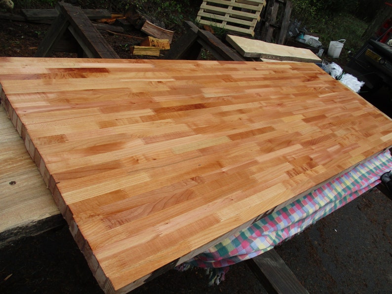Thick Butcher Block Maple Slab Pacific Maplegreat Etsy