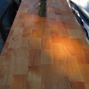 25 wide and 30 wide Pacific Alder butcherblock, butcher block hardwood desk, counter, coffee table, standing hardwood desk, unfinished. image 10