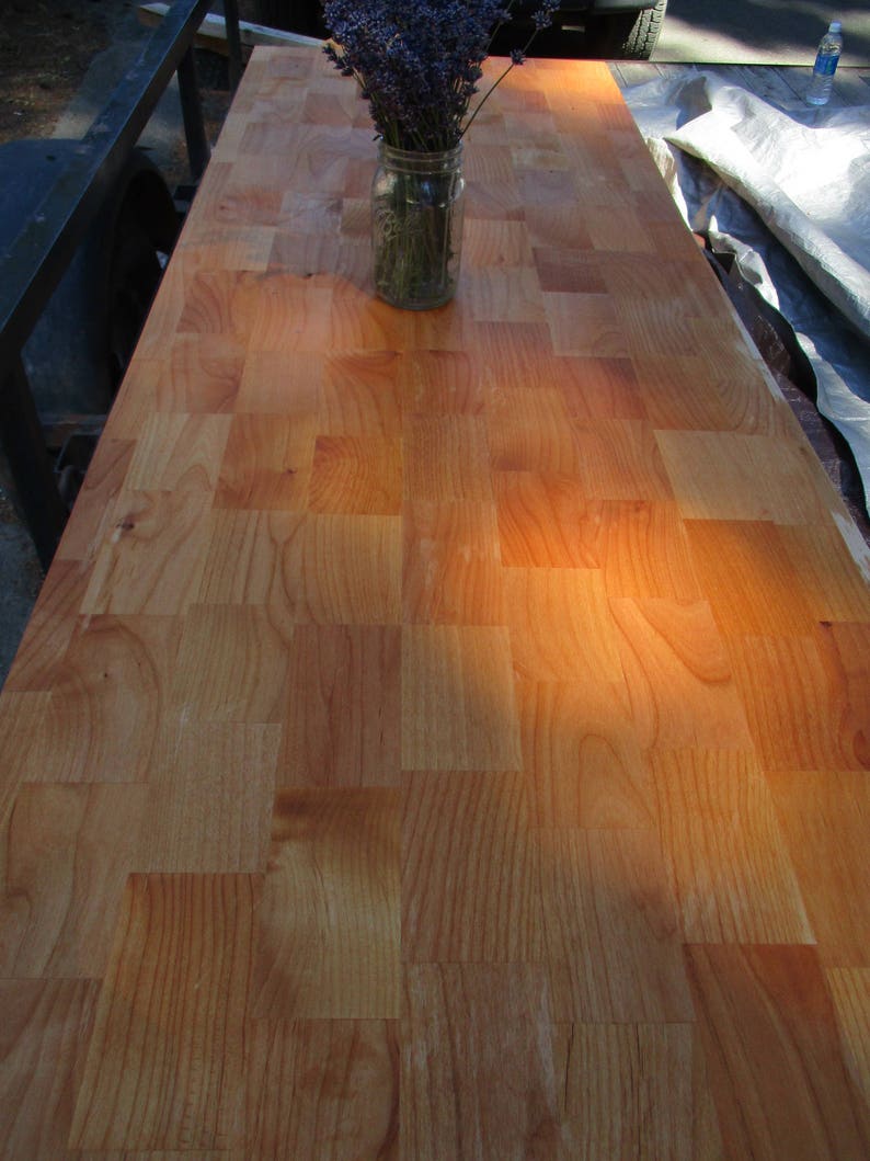 25 wide and 30 wide Pacific Alder butcherblock, butcher block hardwood desk, counter, coffee table, standing hardwood desk, unfinished. image 10