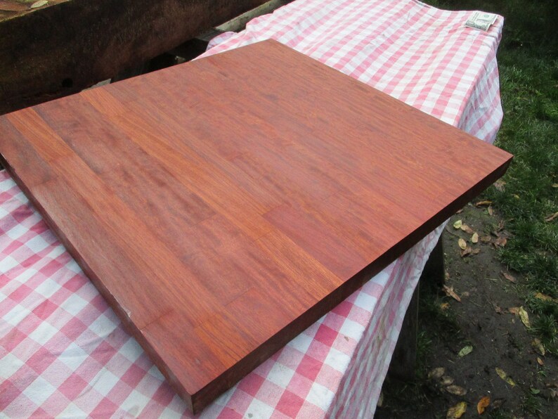 Butcher block Top Excellent Bubinga hardwood,extremely heavy butcher block has figuring in wood and Very Handsome Rare one of a kind