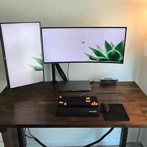Butcher Block Walnut , solid Black walnut desk / Walnut Desk/ butcher block ,Solid walnut shown w Deep rich Matte w/Tung oil finish, walnut image 3