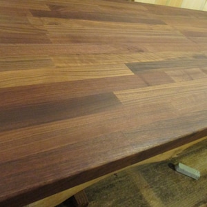 Butcher Block Walnut , solid Black walnut desk / Walnut Desk/ butcher block ,Solid walnut shown w Deep rich Matte w/Tung oil finish, walnut image 6