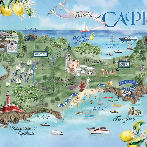 Capri Map Digital Download