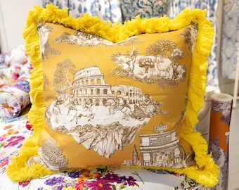 Olympia Throw Cushion Cover – Deep Gold