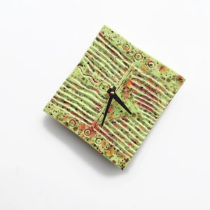Handmade Ceramic Wall Clock: Numberless Art Sculpture