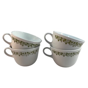 Corelle Spring Blossom Cups Mugs Crazy Daisy Lot of 4 Corning USA C Handle