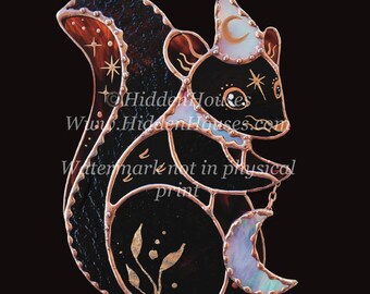 Wizard Squirrel - Art Print - 8.5” by 11”