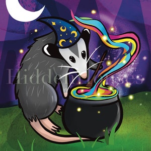 Wizard Opossum Print