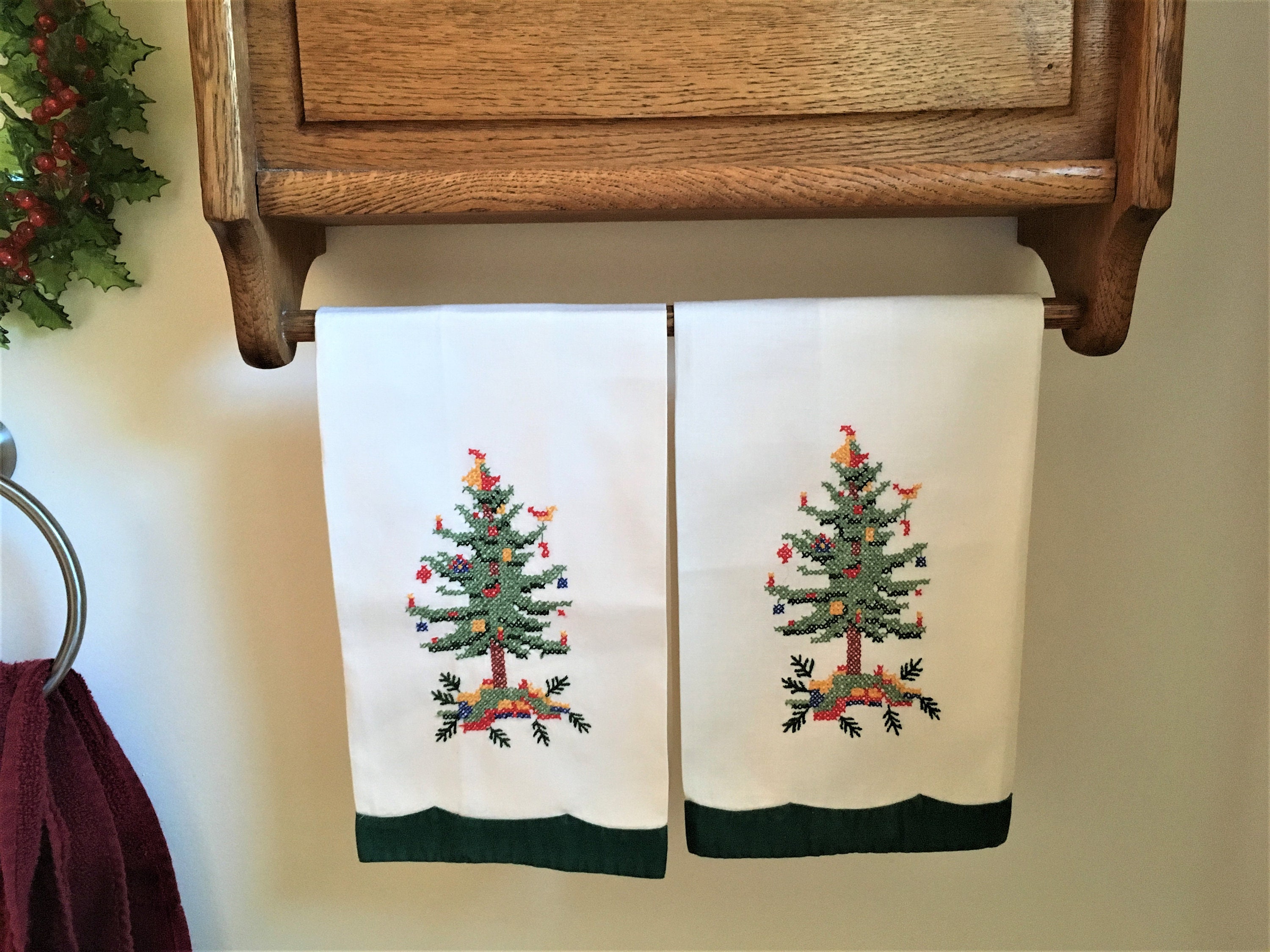 Christmas tree towels hot sale