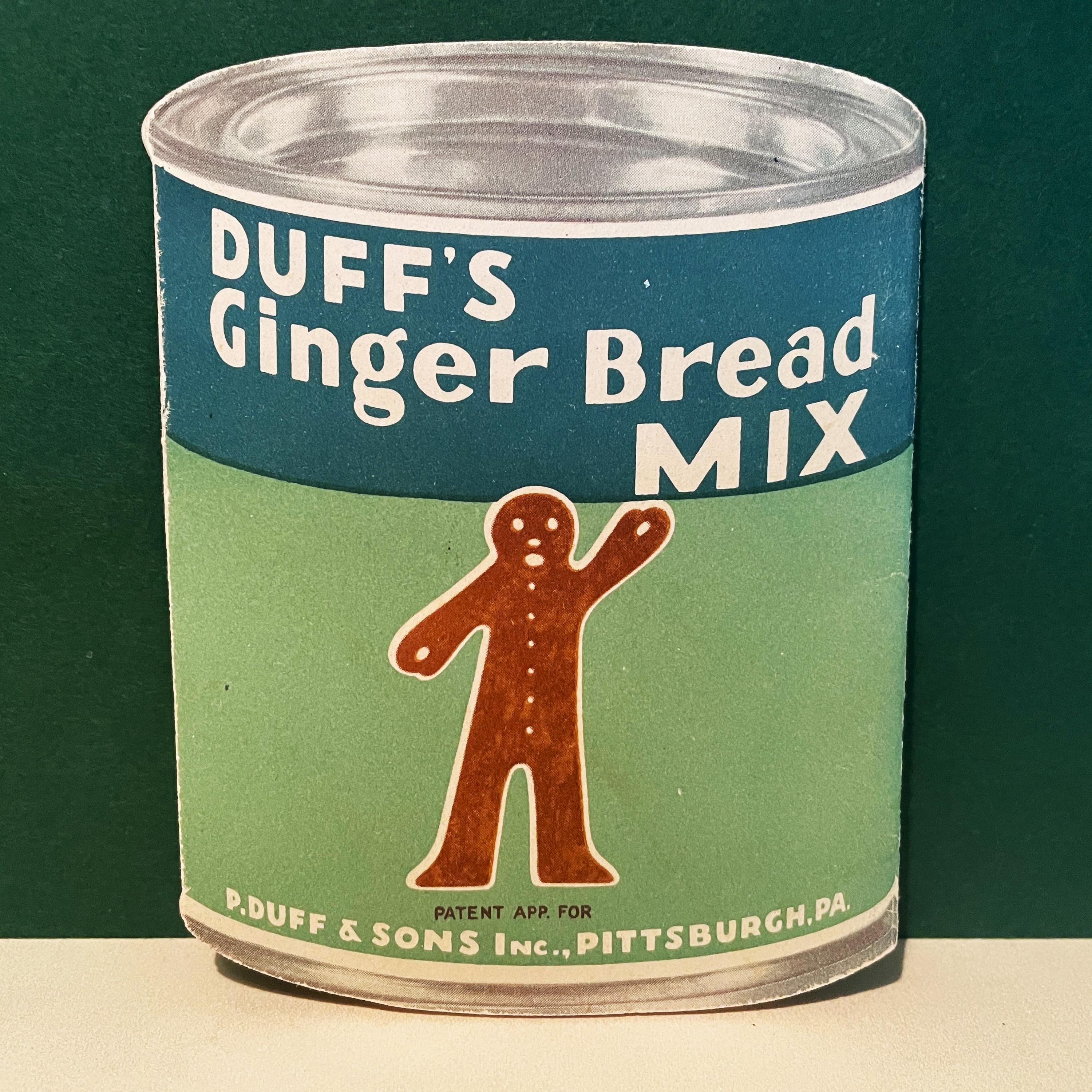 Vintage 1940s Duff's Gingerbread Mix Recipe Booklet: Die Cut Holiday Advertising