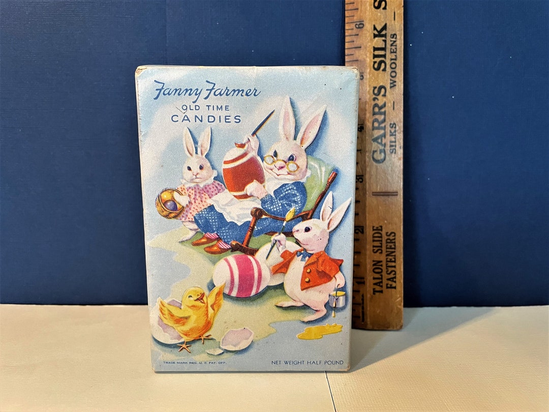 Vintage Fanny Farmer Easter Candy Box Smaller Half Pound Size Bunnies