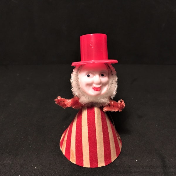 Rare Vintage 1950's Chenille and Felt Uncle Sam putz figure, 4th of July decoration, patriotic putz figure, Christmas putz figure