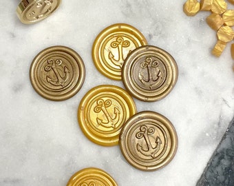 Anchor Nautical Wax Seal | Wedding Wax Seal | 25 Wax Seal Set | Custom Wax Seal | Handmade Wax Seal Stamp | Sealing Wax Stamp