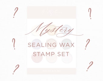 Mystery Wax Seal Set | Handmade Wax Seal Stamp | Sealing Wax Stamp | Modge Podge | Random Set of 9 Stamps
