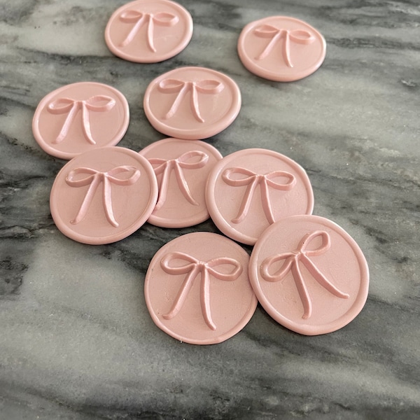 Ribbon Wax Seal | Girly Valentine Sealing Wax Stamp | Pink Bow Wax Stamp  | 25 Wax Seal Set | Sealing Wax Stamp