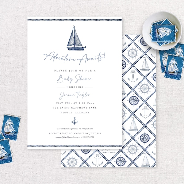 Nautical Girl Baby Shower - Etsy