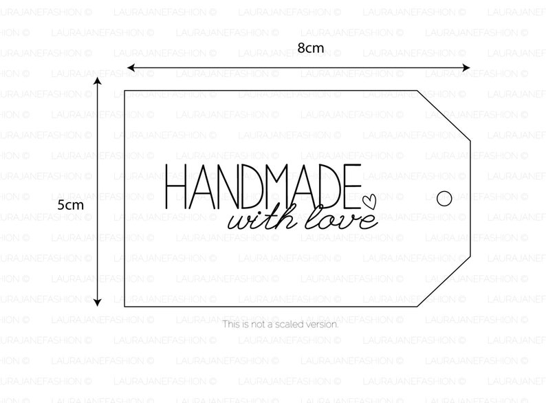 Printable Handmade With Love Gift Tags Digital Download Gift - Etsy UK