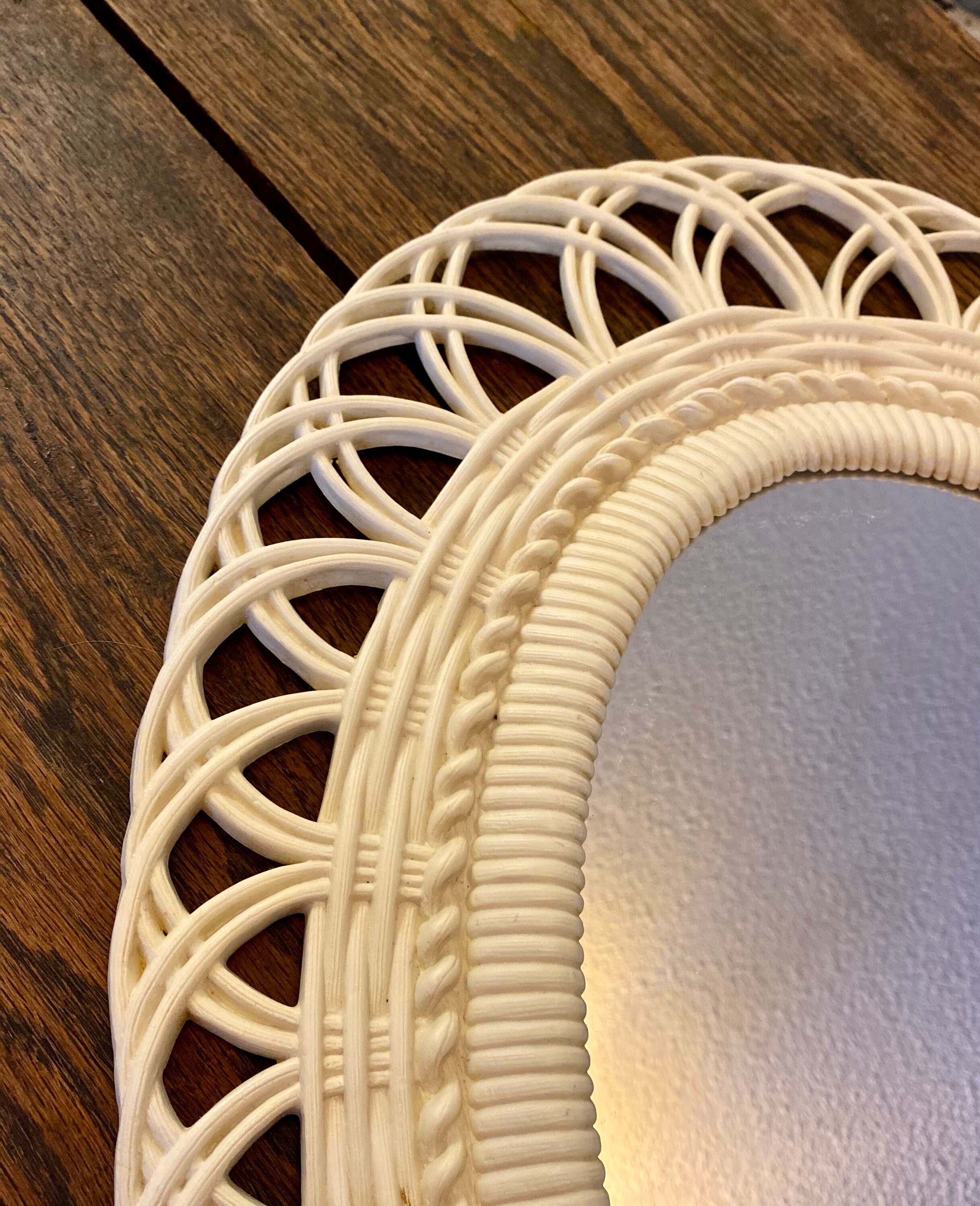 1973 Burwood Mirror Burwood Faux Wicker Mirror Large Wall Etsy