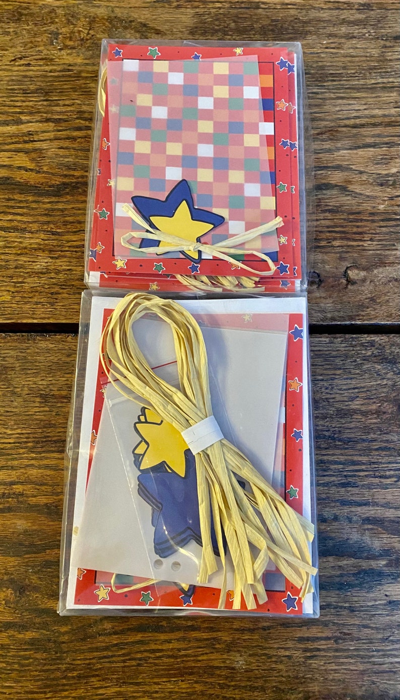 Party Card Make It Yourself Cards Stars and Checked Card Set Devonshire Designs #5112 Card Set Card Set 2 Boxes Of Cards Make It Cards