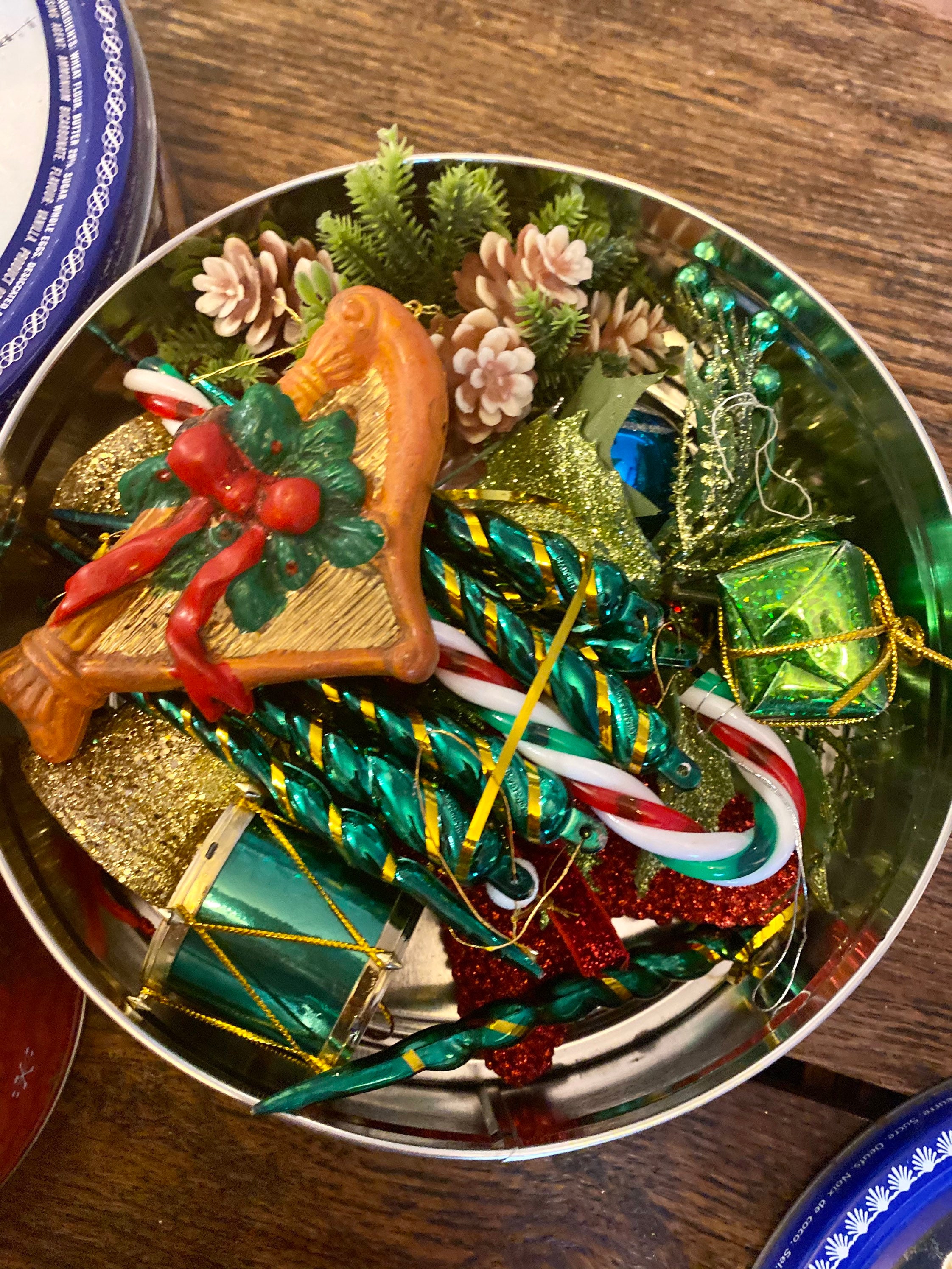 Vintage Danish Butter Cookie Tins Merry Christmas Tin Etsy