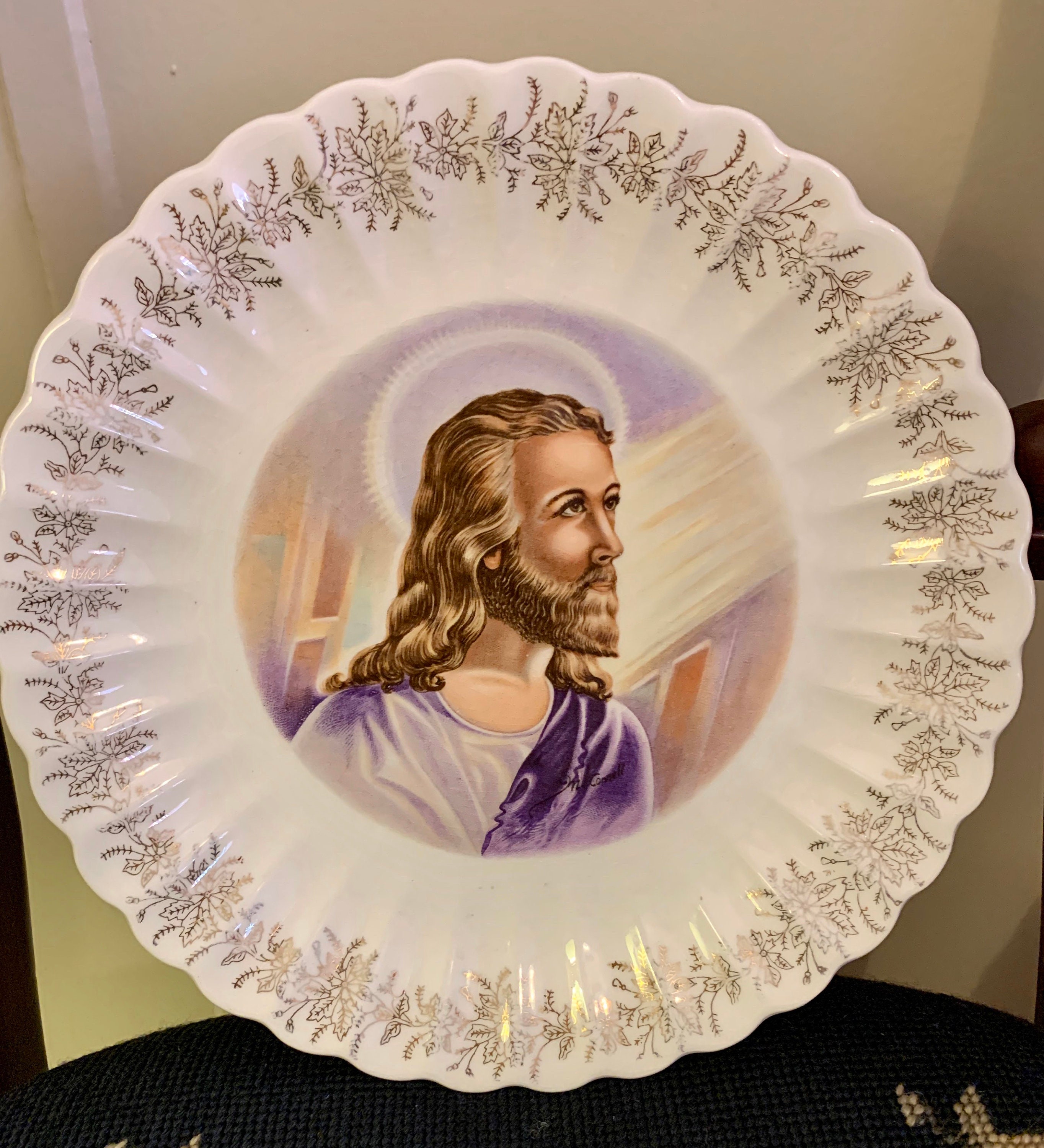 Jesus Decorative Plate Sanders Jesus Plate Inspirational Etsy