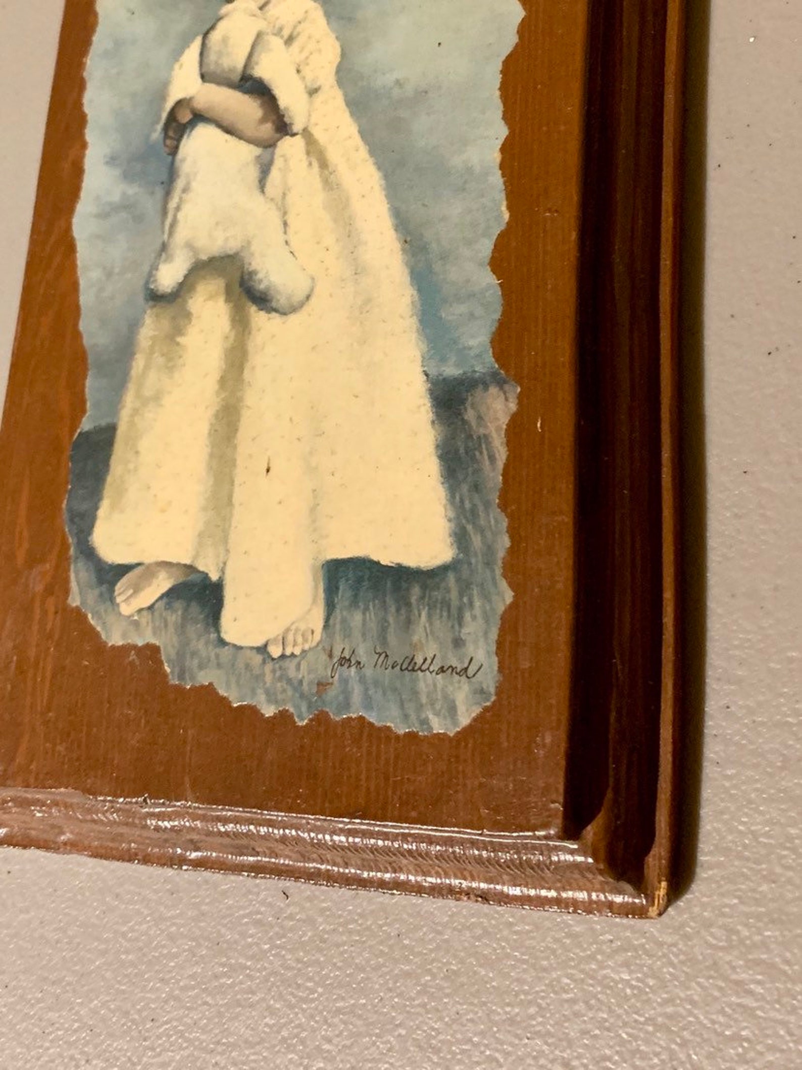 Vintage Wood Decoupage Wall Plaque Decoupage Wood Plaque Etsy