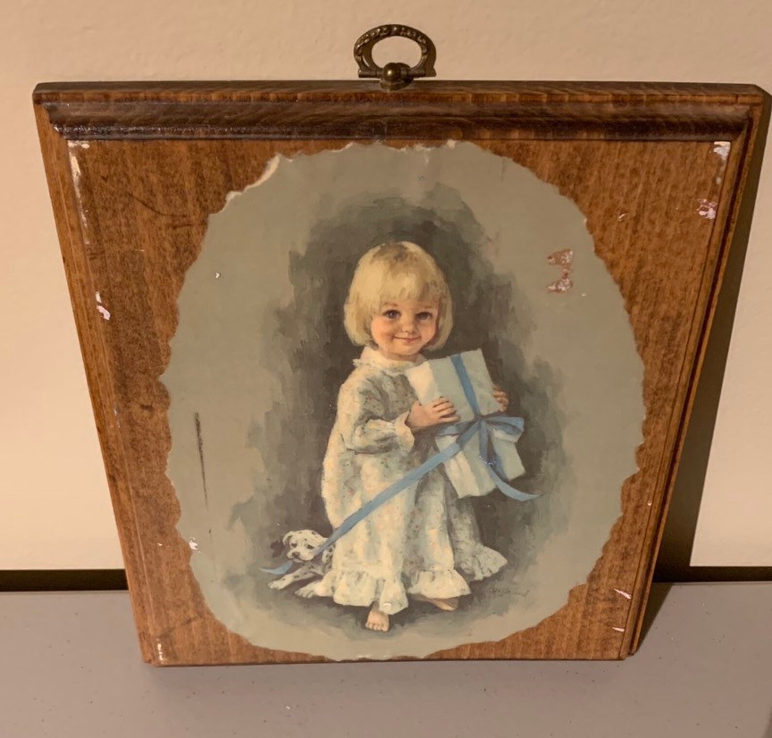 Vintage Wood Decoupage Wall Plaque Decoupage Wood Plaque Etsy