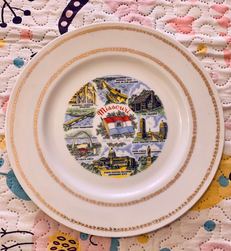Missouri State Plate the Show Me State Decorative Plate Etsy