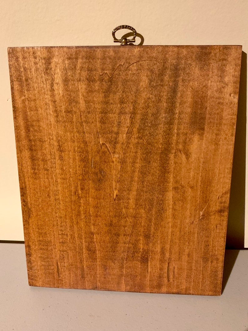 Vintage Wood Decoupage Wall Plaque Decoupage Wood Plaque Etsy