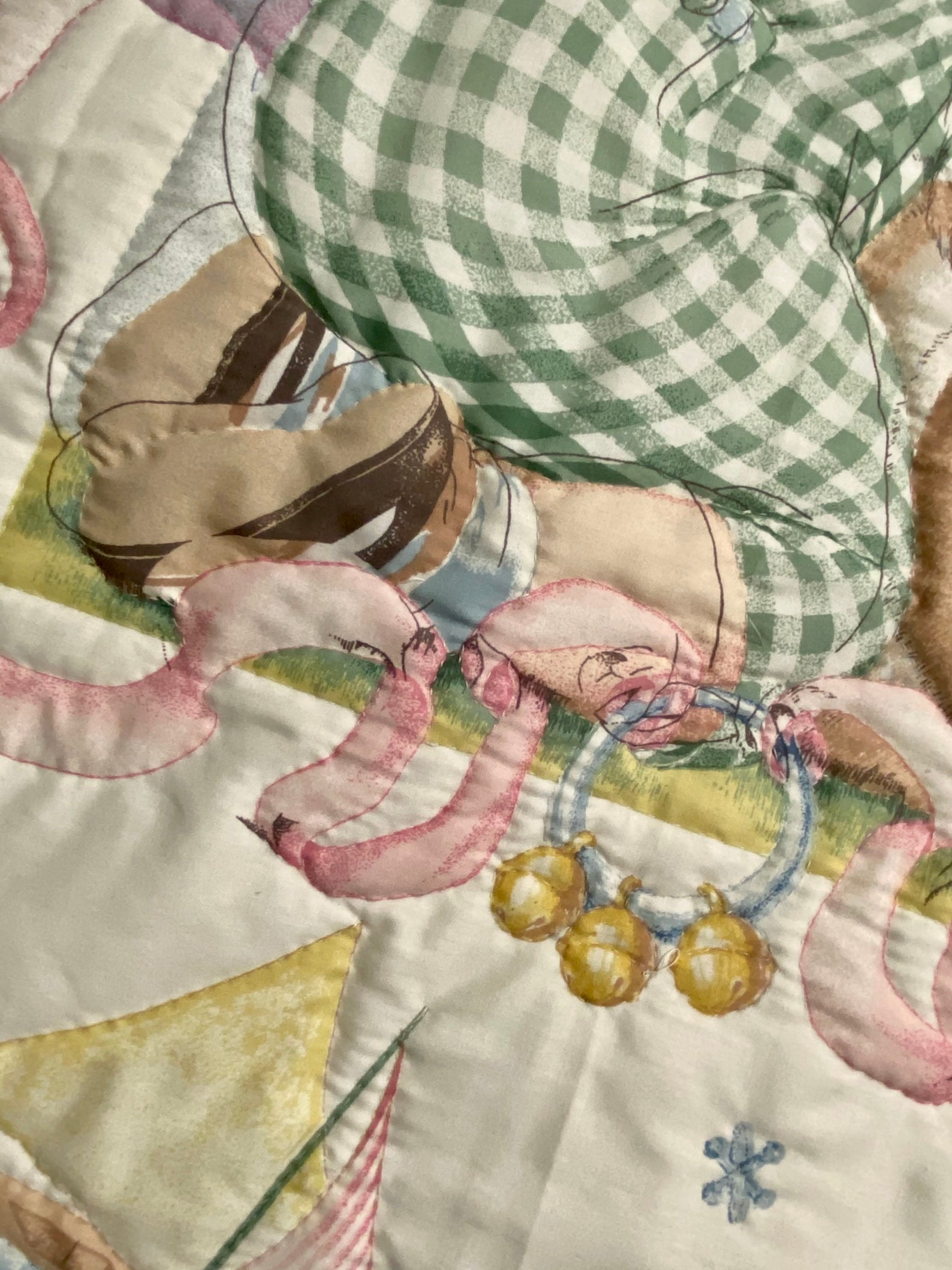 Vintage Hand Stitched Baby Quilt Daisy Kingdom Baby Quilt Etsy