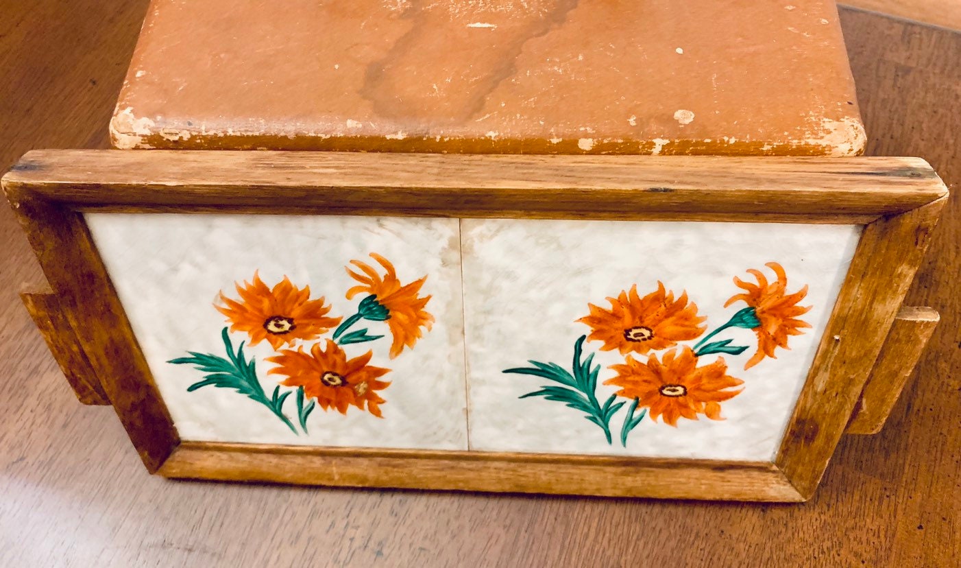 Vintage Hand Painted Tile Trivet Ceramic Tile Trivet Etsy 日本