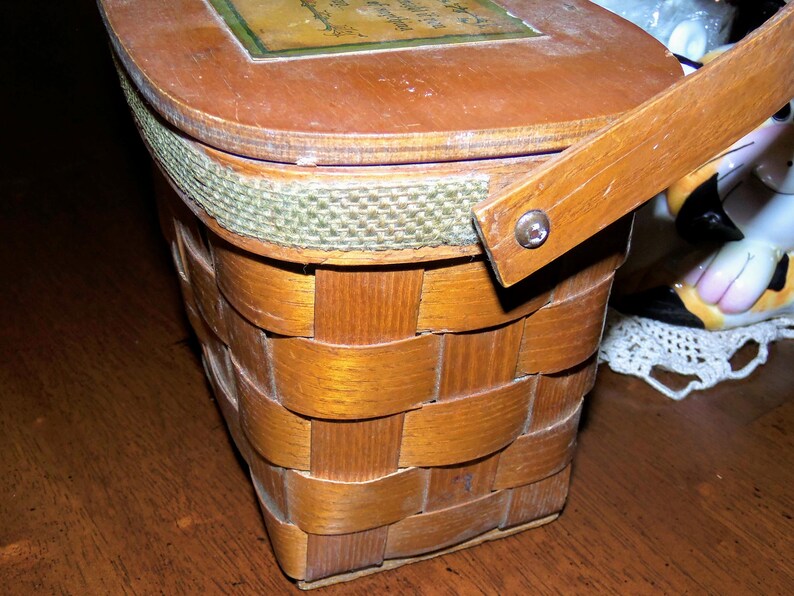 Basketville Woven Wood Basket Putney Vermont Basketville Etsy