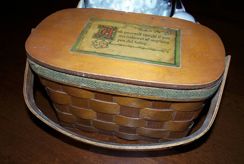 Basketville Woven Wood Basket Putney Vermont Basketville Etsy