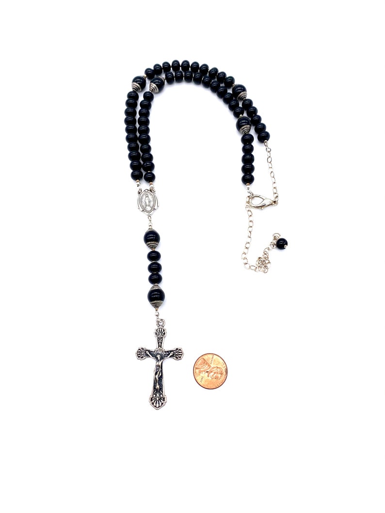 Black Rosary necklace
