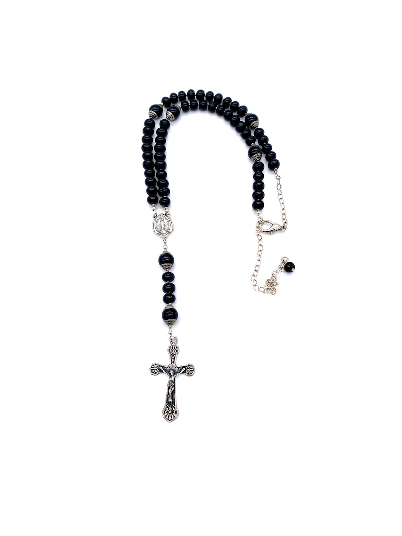 Black Rosary necklace