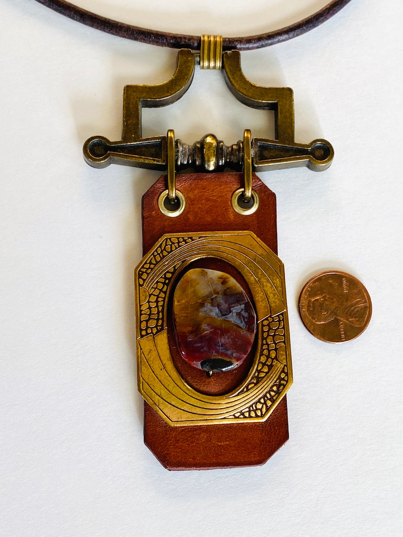 Jasper Leather Necklace